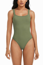 Load image into Gallery viewer, Wide Strap Square Neck Active Bodysuit