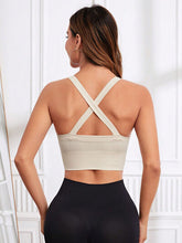 Load image into Gallery viewer, Crisscross Scoop Neck Active Bra