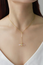 Load image into Gallery viewer, Gold-Plated Bar Pendant OT Chain Necklace