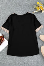 Load image into Gallery viewer, Plus Size V-Neck Short Sleeve Blouse