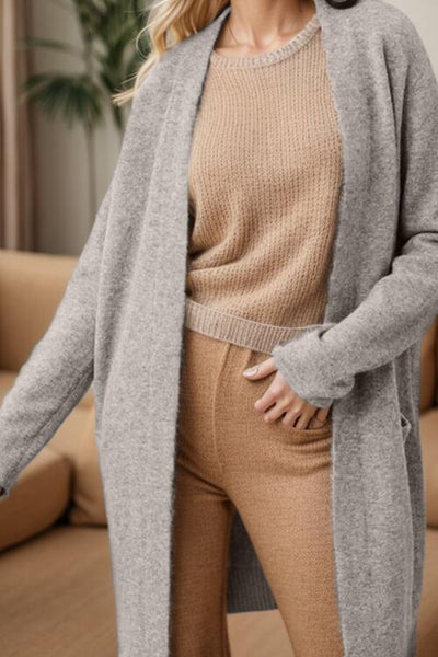 Open Front Long Sleeve Cardigan