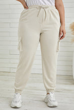 Load image into Gallery viewer, Plus Size Elastic Waist Joggers with Pockets