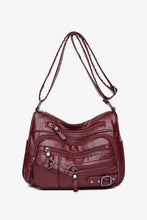 Load image into Gallery viewer, Multi-Pocket PU Leather Crossbody Bag