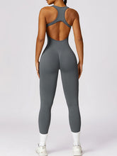 Load image into Gallery viewer, Cutout Racerback Active Jumpsuit