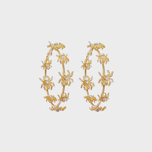 Load image into Gallery viewer, Circle Shape Rhinestone Alloy Earrings