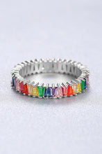 Load image into Gallery viewer, Multicolored Cubic Zirconia 925 Sterling Silver Ring