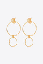 Load image into Gallery viewer, Double Hoop Zinc Alloy Drop Earrings