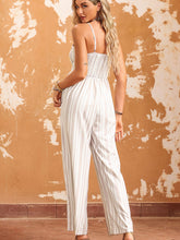 Load image into Gallery viewer, Sleeveless Tie Front Wide Leg Jumpsuit