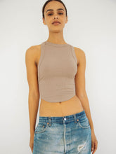 Load image into Gallery viewer, Halter Neck Ribbed Cropped Top