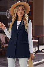 Load image into Gallery viewer, Longline Blazer Vest with Pockets