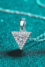 Load image into Gallery viewer, 925 Sterling Silver Triangle Moissanite Pendant Necklace