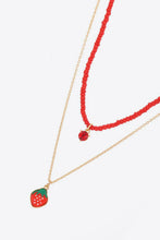 Load image into Gallery viewer, Fruit Pendant Double-Layered Necklace