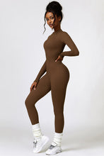 Load image into Gallery viewer, Half Zip Long Sleeve Active Jumpsuit