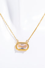 Load image into Gallery viewer, Copper 14K Gold Pleated Pendant Necklace