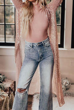 Load image into Gallery viewer, Sequin Open Front Long Sleeve Cardigan