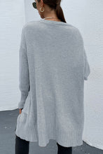 Load image into Gallery viewer, Open Front Dropped Shoulder Pocketed Cardigan