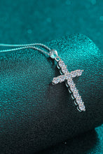 Load image into Gallery viewer, Moissanite Cross Pendant Chain Necklace