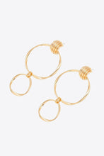 Load image into Gallery viewer, Double Hoop Zinc Alloy Drop Earrings