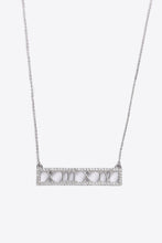 Load image into Gallery viewer, Inlaid Cubic Zirconia Bar Pendant Necklace