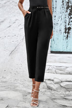 Load image into Gallery viewer, Straight Leg Cropped Pants with Pockets