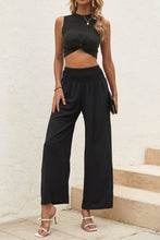 Load image into Gallery viewer, Twist Front Cropped Tank and Pants Set