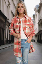 Load image into Gallery viewer, Plaid Dropped Shoulder Shirt Jacket