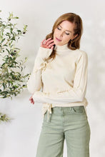 Load image into Gallery viewer, Heimish Full Size Ribbed Bow Detail Long Sleeve Turtleneck Knit Top