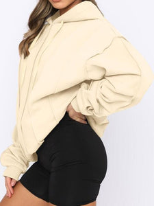 Exposed Seams Long Sleeve Hoodie