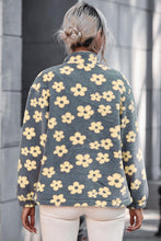 Load image into Gallery viewer, Pocketed Floral Mock Neck Jacket