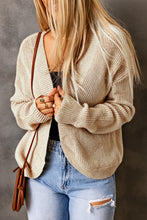 Load image into Gallery viewer, Open Front Drop Shoulder Rib-Knit Cardigan