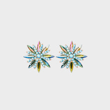 Load image into Gallery viewer, Flower Shape Rhinestone Alloy Stud Earrings