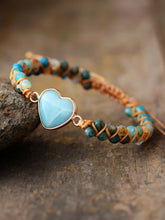 Load image into Gallery viewer, Heart Shape Beaded Bracelet