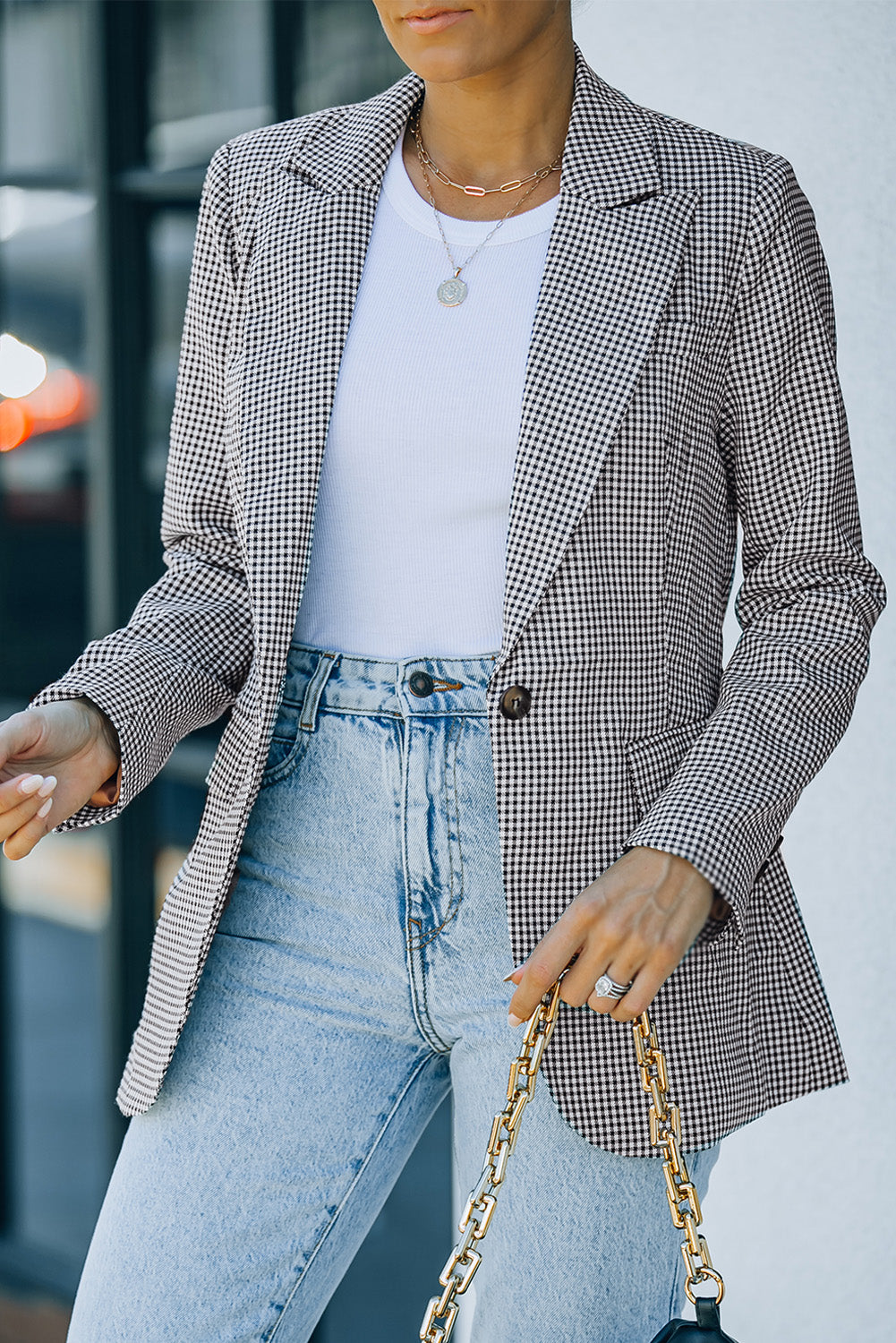 MAESTRA Plaid Blazer