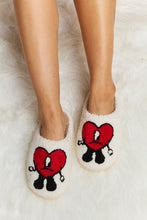 Load image into Gallery viewer, Melody Love Heart Print Plush Slippers