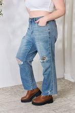 Load image into Gallery viewer, Judy Blue Full Size Distressed Raw Hem Straight Jeans