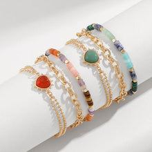 Load image into Gallery viewer, Heart Triple-Layered Bracelet