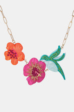 Load image into Gallery viewer, Flower &amp; Bird Rhinestone Decor Necklace