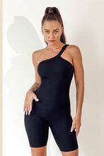 Load image into Gallery viewer, Asymmetrical Neck Wide Strap Active Romper