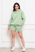 Load image into Gallery viewer, Drop Shoulder Long Sleeve Hoodie and Shorts Set