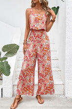 Load image into Gallery viewer, Floral Square Neck Sleeveless Jumpsuit