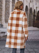 Load image into Gallery viewer, Plaid Collared Neck Button Down Coat