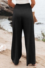 Load image into Gallery viewer, Plus Size Smocked High Waist Wide Leg Pants