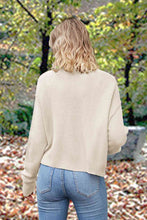 Load image into Gallery viewer, Button Up Round Neck Drop Shoulder Cardigan