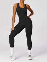 Load image into Gallery viewer, Cutout Racerback Active Jumpsuit