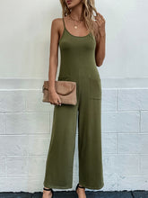 Load image into Gallery viewer, Pocketed Spaghetti Strap Wide Leg Jumpsuit