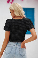 Load image into Gallery viewer, Round Neck Short Sleeve Cropped Top