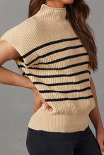 Load image into Gallery viewer, Striped Mock Neck Sweater Vest