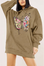 Load image into Gallery viewer, Simply Love Simply Love Full Size Butterfly Graphic Dropped Shoulder Hoodie