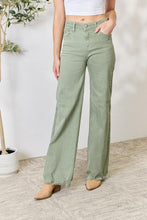 Load image into Gallery viewer, RISEN Full Size Raw Hem Wide-Leg Jeans