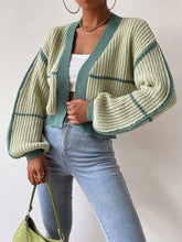 Load image into Gallery viewer, Open Front Dropped Shoulder Cardigan